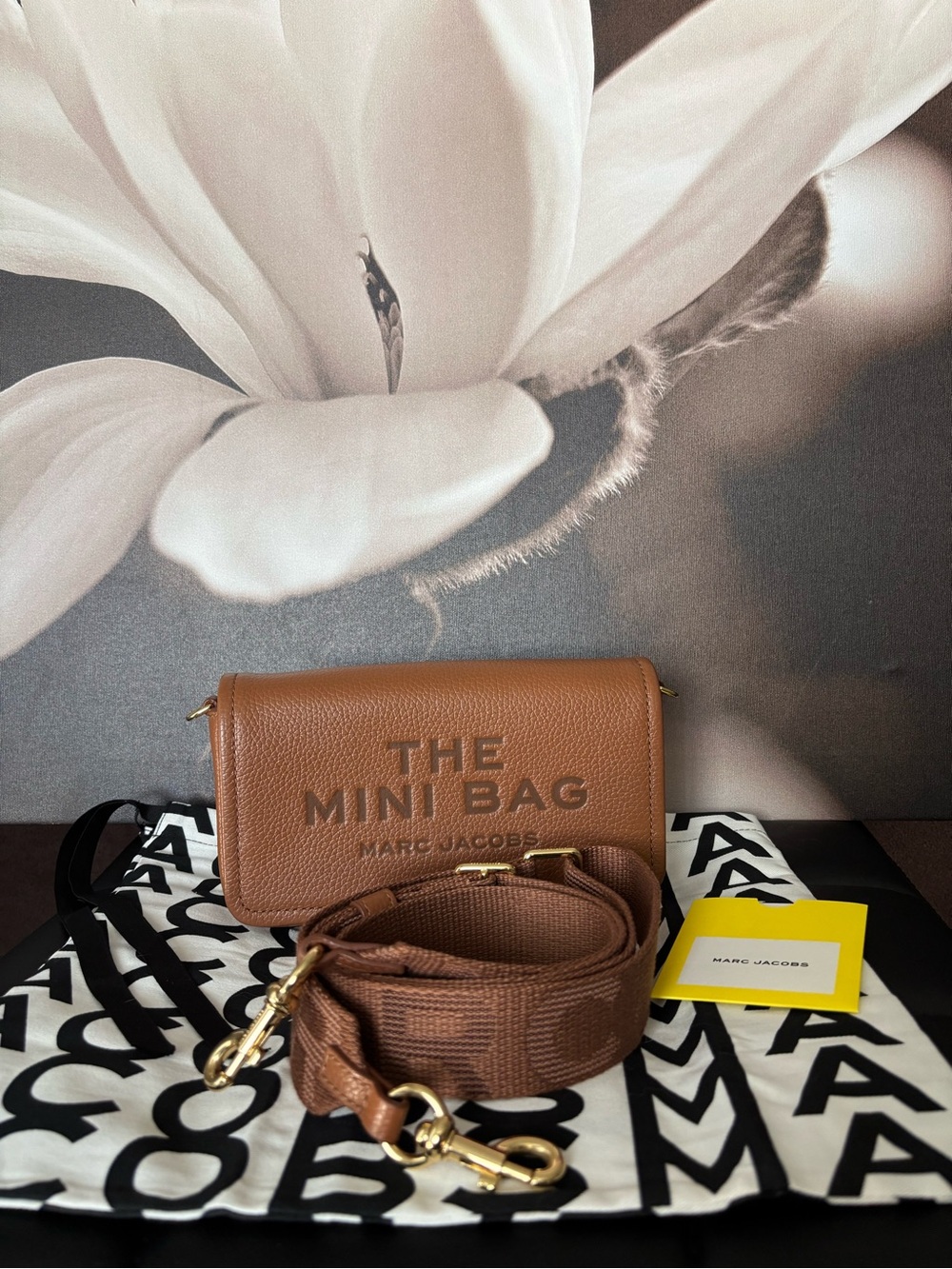 Marc Jacobs Mini Bag in Warm Brown Leather with Gold Hardware